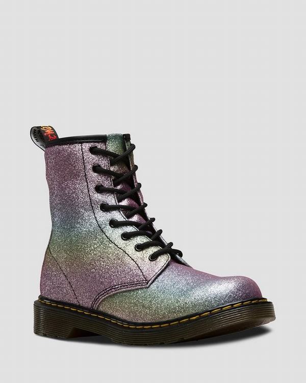 Dr Martens Dětské Kotníkové Boty Youth 1460 Rainbow Glitter Viacfarebný, CZ-542396